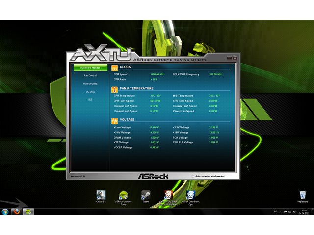 CPU Temp, idle - lowest RPM Chase&CPU Fan!