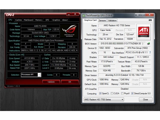 Cpu-z + Gpu-z