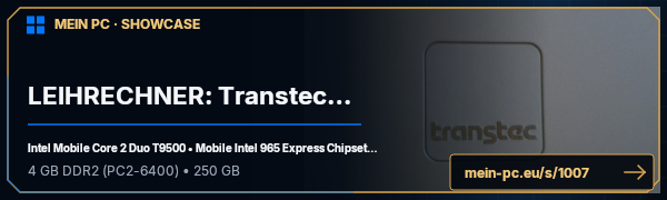 PC-Showcase LEIHRECHNER: Transtec Mini PC von paeppi auf MEIN PC