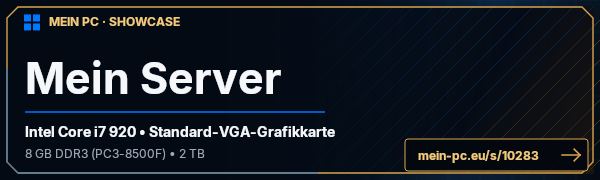 PC-Showcase Mein Server von MexWill auf MEIN PC