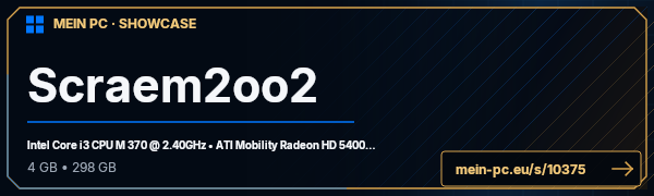PC-Showcase Scraem2oo2 von Scraem2oo2 auf MEIN PC