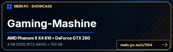 PC-Showcase Gaming-Mashine von sgnirdrol auf MEIN PC
