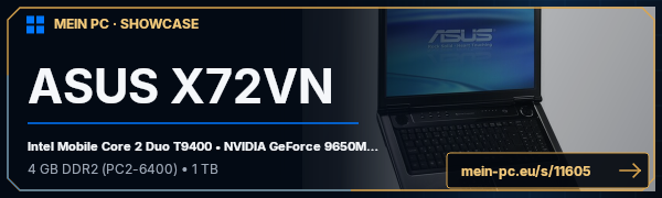 PC-Showcase ASUS X72VN von WinMaker auf MEIN PC