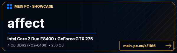PC-Showcase affect von pitbull auf MEIN PC