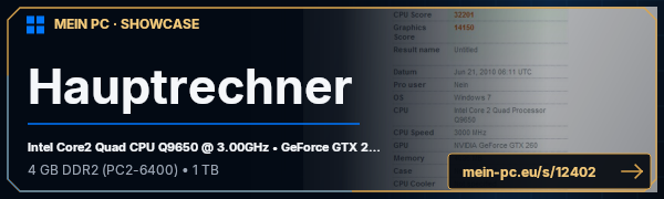 PC-Showcase Hauptrechner von slimmer2 auf MEIN PC