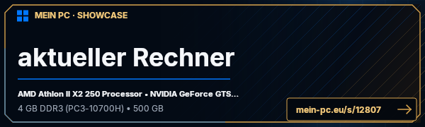 PC-Showcase aktueller Rechner von TweeXta auf MEIN PC