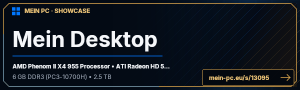PC-Showcase Mein Desktop von wutzlbruder auf MEIN PC