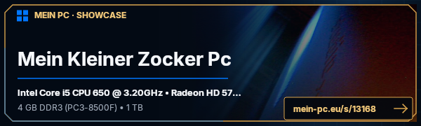PC-Showcase Mein Kleiner Zocker Pc von benji auf MEIN PC
