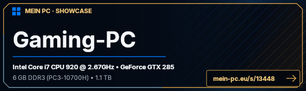 PC-Showcase Gaming-PC von ChefKoch auf MEIN PC