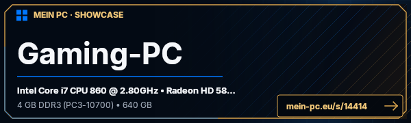 PC-Showcase Gaming-PC von xandi92 auf MEIN PC