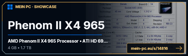 PC-Showcase Phenom II X4 965 von Maller12 auf MEIN PC