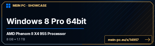 PC-Showcase Windows 8 Pro 64bit von Biker73 auf MEIN PC