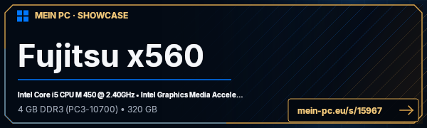 PC-Showcase Fujitsu x560  von WeeGee auf MEIN PC