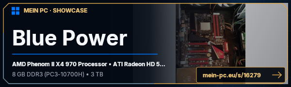 PC-Showcase Blue Power  von Delkk auf MEIN PC