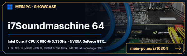 PC-Showcase i7Soundmaschine 64 von cyanoramphus auf MEIN PC