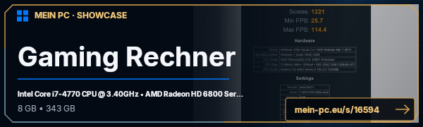 PC-Showcase Gaming Rechner von Monkey auf MEIN PC