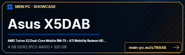 PC-Showcase Asus X5DAB von KeksDealer auf MEIN PC