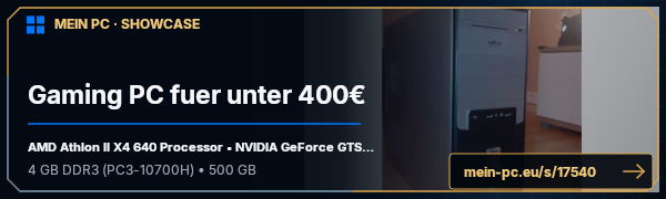 PC-Showcase Gaming PC fuer unter 400€ von DR.Hossa auf MEIN PC