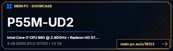 PC-Showcase P55M-UD2 von Muaxi auf MEIN PC