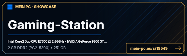 PC-Showcase Gaming-Station von sawell auf MEIN PC