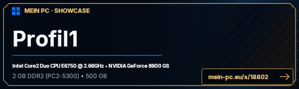 PC-Showcase Profil1 von GenSheridan auf MEIN PC
