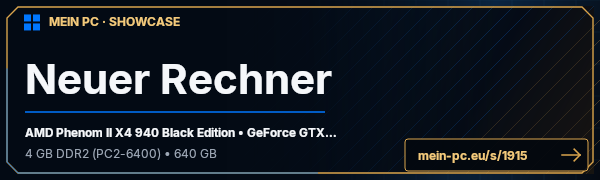 PC-Showcase Neuer Rechner von patrick74222 auf MEIN PC