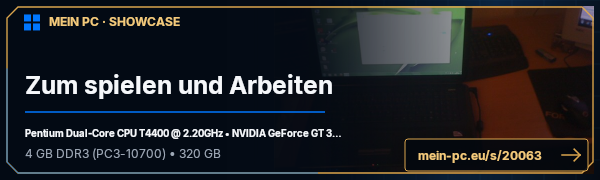 PC-Showcase Zum spielen und Arbeiten von Unki auf MEIN PC