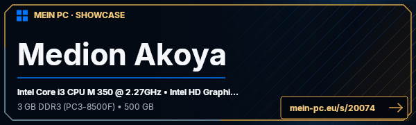 PC-Showcase Medion Akoya von thys4u auf MEIN PC