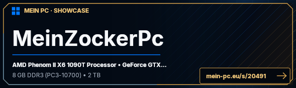 PC-Showcase MeinZockerPc von Patrickle auf MEIN PC