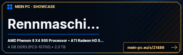 PC-Showcase Rennmaschine von niceguy auf MEIN PC