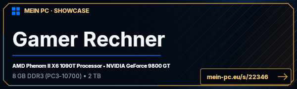 PC-Showcase Gamer Rechner von slin88 auf MEIN PC