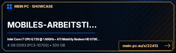 PC-Showcase MOBILES-ARBEITSTIER von rollerpapst auf MEIN PC