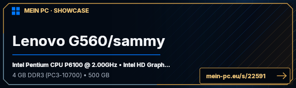 PC-Showcase Lenovo G560/sammy von Endless auf MEIN PC