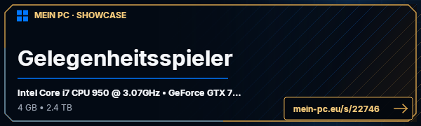PC-Showcase Gelegenheitsspieler von Schwede18 auf MEIN PC