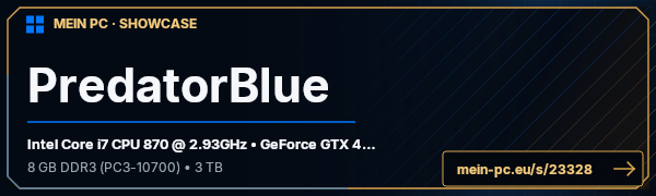 PC-Showcase PredatorBlue von Janox auf MEIN PC