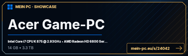 PC-Showcase Acer Game-PC von rtw12 auf MEIN PC