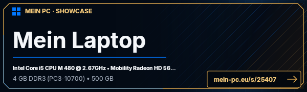 PC-Showcase Mein Laptop von sebaking99 auf MEIN PC