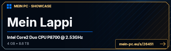 PC-Showcase Mein Lappi  von Hupfi78 auf MEIN PC