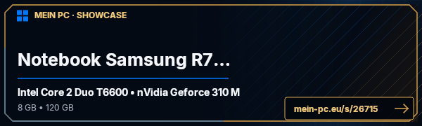 PC-Showcase Notebook Samsung R730 von roaka1 auf MEIN PC