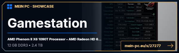 PC-Showcase Gamestation von maxideu auf MEIN PC