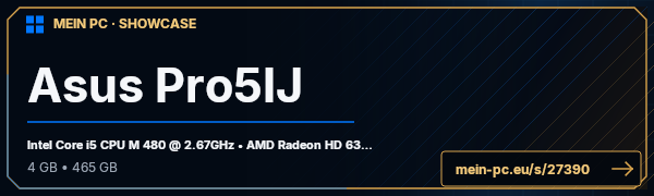 PC-Showcase Asus Pro5IJ von Technik97 auf MEIN PC