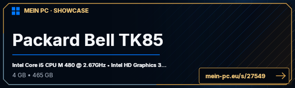 PC-Showcase Packard Bell TK85 von arndt65 auf MEIN PC