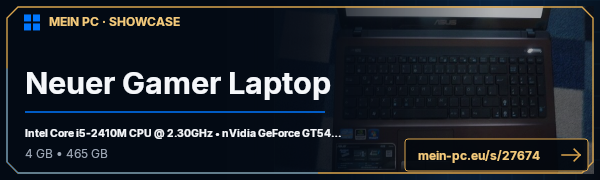 PC-Showcase Neuer Gamer Laptop von Security auf MEIN PC