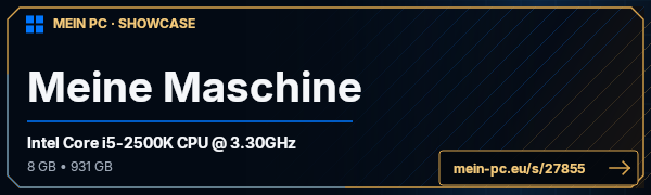 PC-Showcase Meine Maschine von tk1970. auf MEIN PC