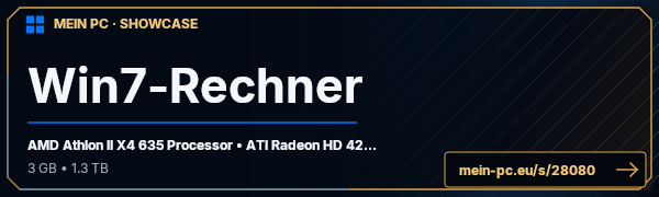 PC-Showcase Win7-Rechner von Poseidon77 auf MEIN PC