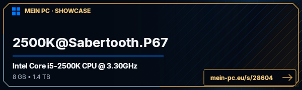 PC-Showcase 2500K@Sabertooth.P67 von CzO auf MEIN PC