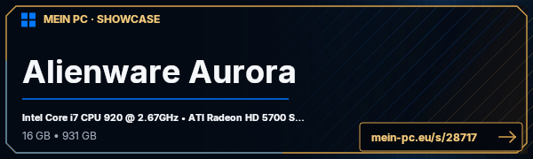 PC-Showcase Alienware Aurora von Firewall auf MEIN PC