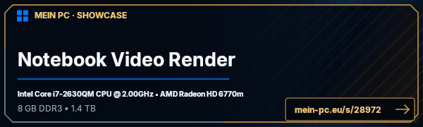 PC-Showcase Notebook Video Render von clodx auf MEIN PC