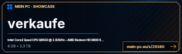 PC-Showcase verkaufe von SpiELer8 auf MEIN PC