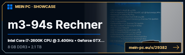 PC-Showcase m3-94s Rechner von m3-94 auf MEIN PC